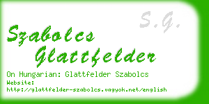 szabolcs glattfelder business card